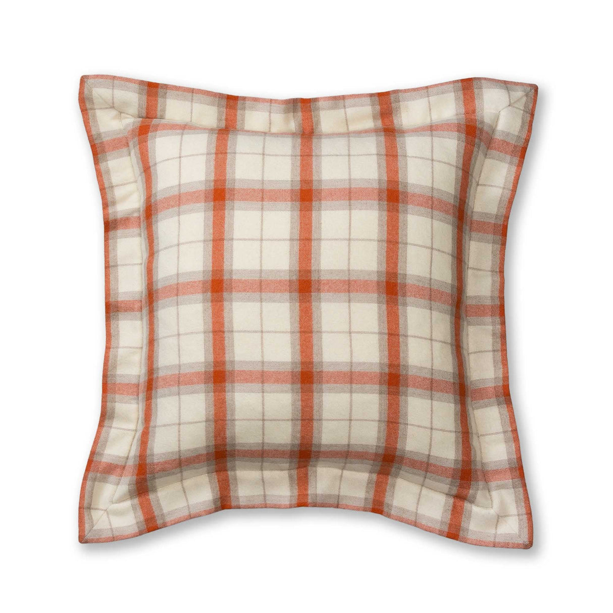 Aberdeen Euro Pillow Sham by Alicia Adams Alpaca - Ivory and Orange