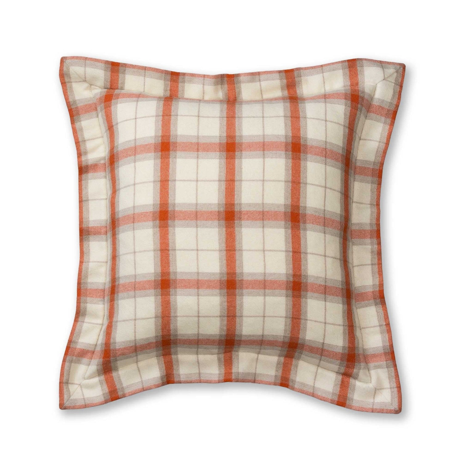 Aberdeen Euro Pillow Sham by Alicia Adams Alpaca - Ivory and Orange