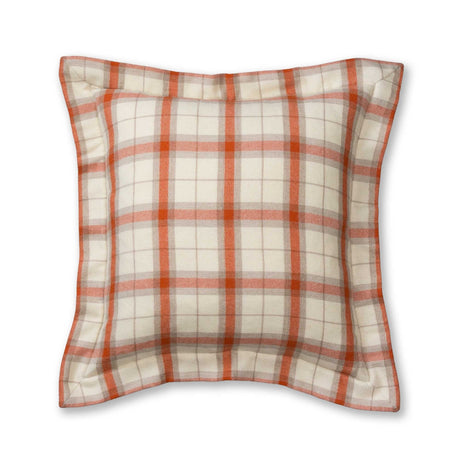 Aberdeen Euro Pillow Sham by Alicia Adams Alpaca - Ivory and Orange
