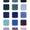 Super Pile Bath Sheet by Abyss and Habidecor - Color Chart - Blue/Purple