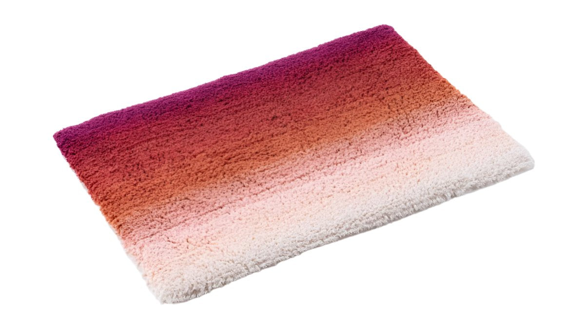 Bath Rug - Aurore Rouge Bath Rug - Angle View - 20x30 Abyss Habidecor Bath Rugs