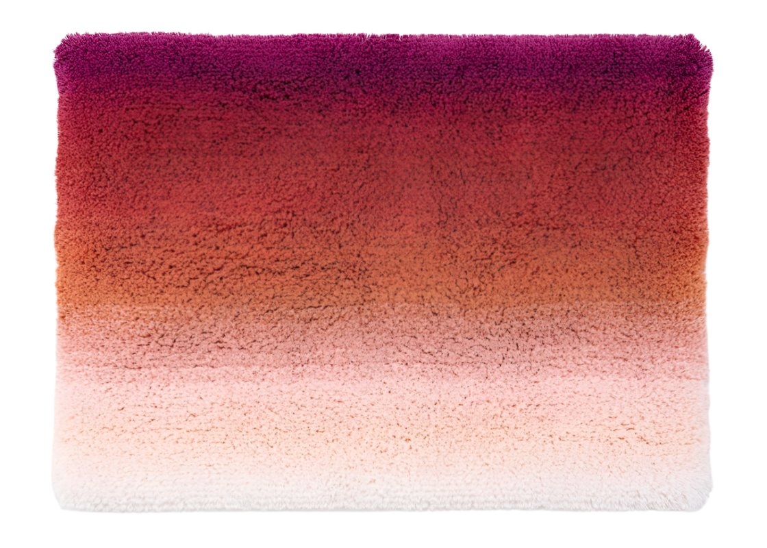 Abyss Bath Rug - Aurore Rouge Bath Rug - Detail View - Abyss Habidecor Bath Rugs