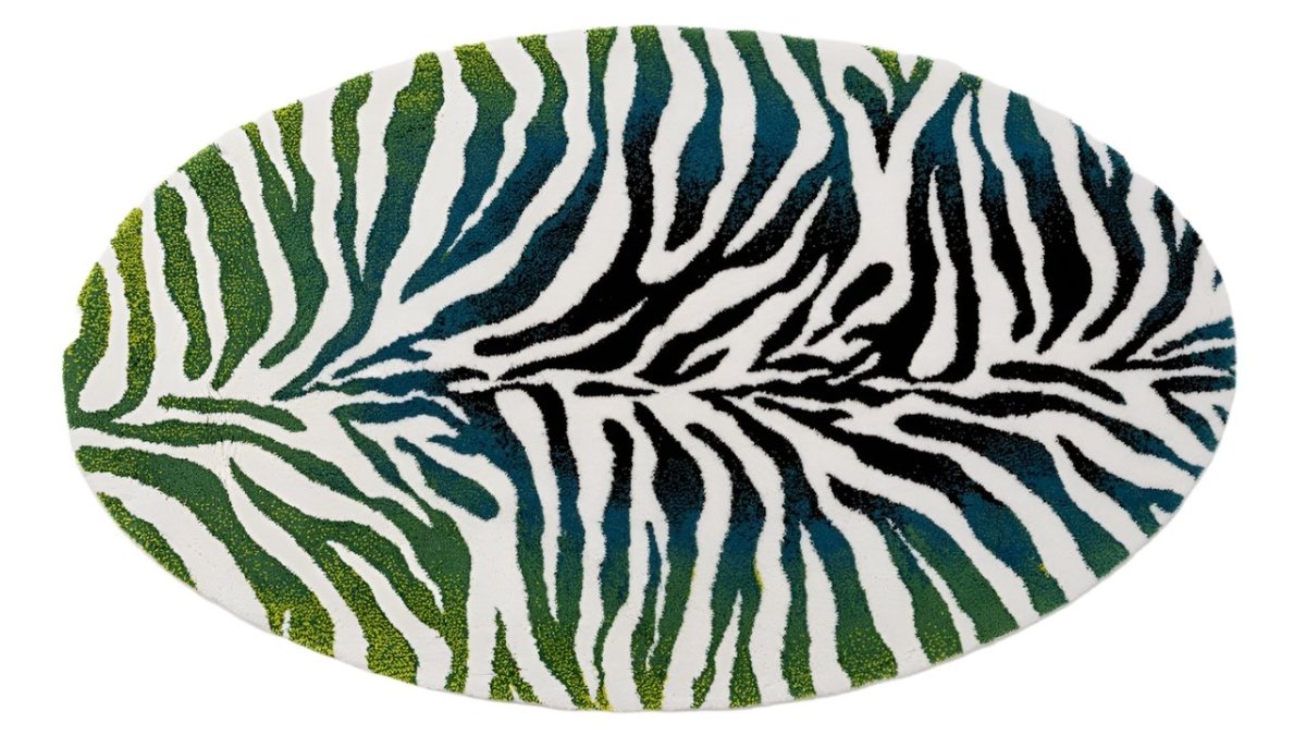 Habidecor Rug - Abyss Karoo Forest Green Rug 205 on White Background 1