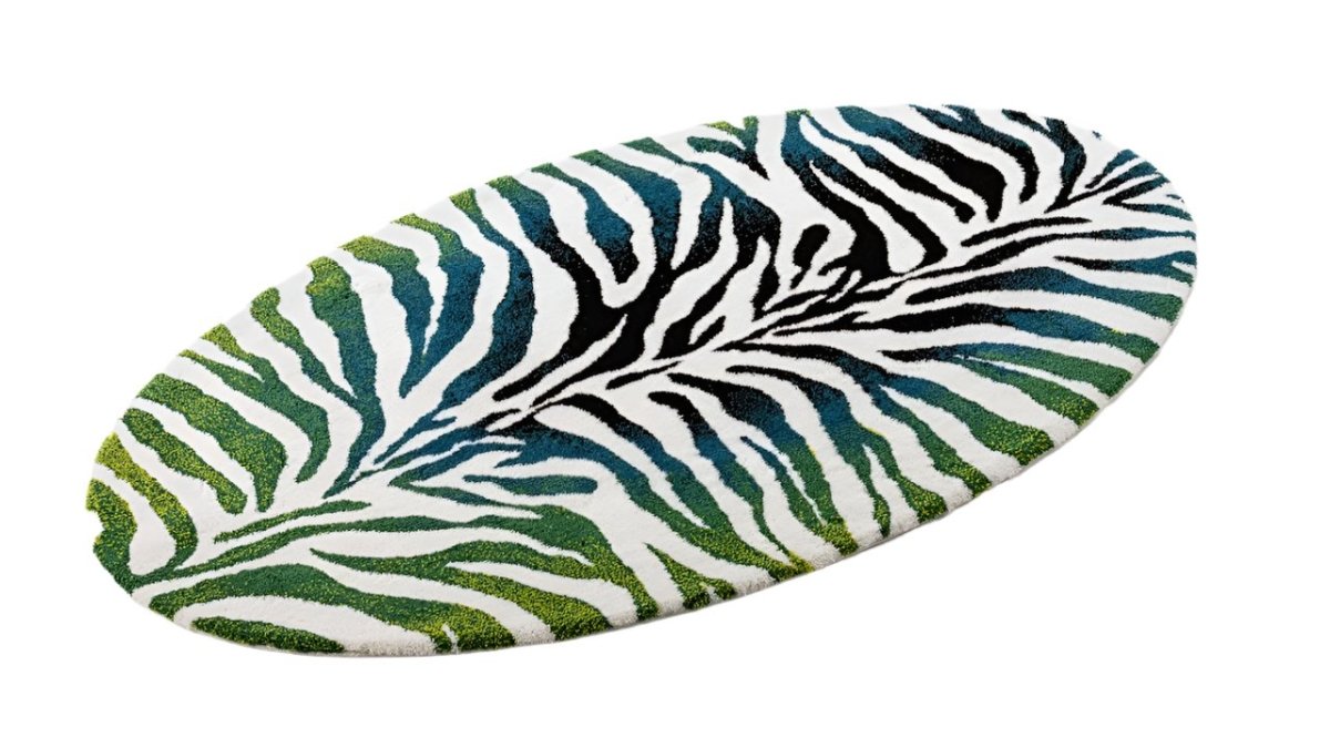 Habidecor Rug - Abyss Karoo Forest Green Rug 205 on White Background 2