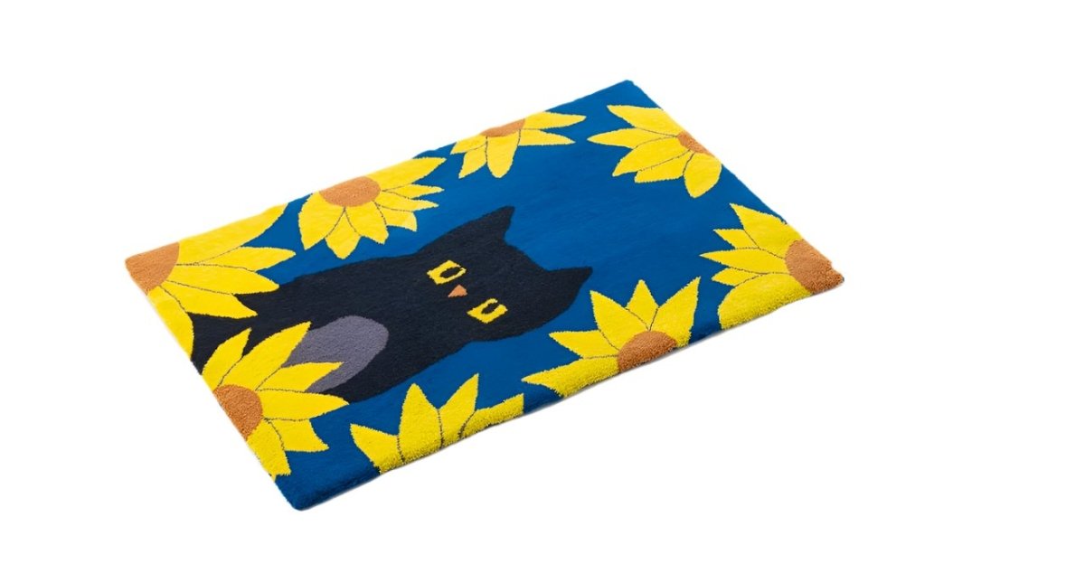 Floor Rug 4 - Lea's Cat Cadette Blue 332 by Bath Rug by Abyss Habidecor at Fig Linens and Home