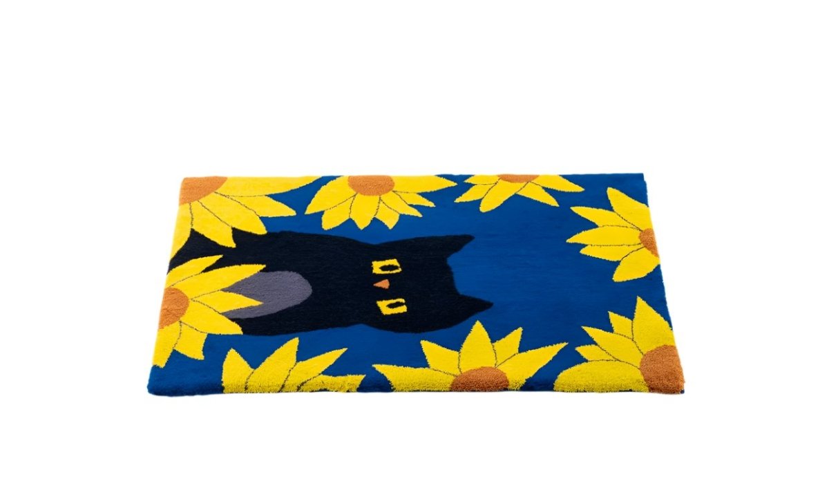 Floor Rug 3 - Lea's Cat Cadette Blue 332 by Bath Rug by Abyss Habidecor at Fig Linens and Home