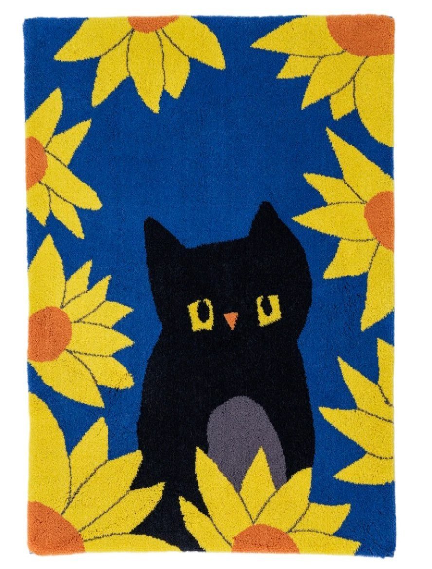 Floor Rug 2 - Lea's Cat Cadette Blue 332 by Bath Rug by Abyss Habidecor at Fig Linens and Home
