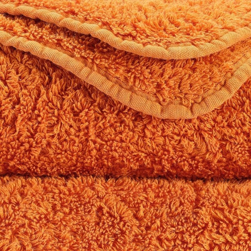 Abyss Super Pile Wash Mitt 7x9 Tangerine 614 - Swatch at Fig Linens and Home