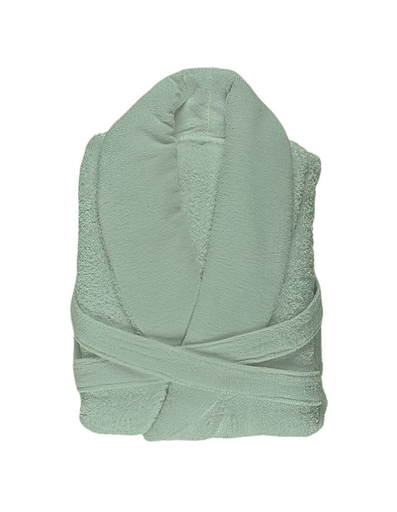 Bathrobe - Super Pile Aqua Robe Color 210 - Abyss Habidecor Giza Terry at Fig Linens and Home