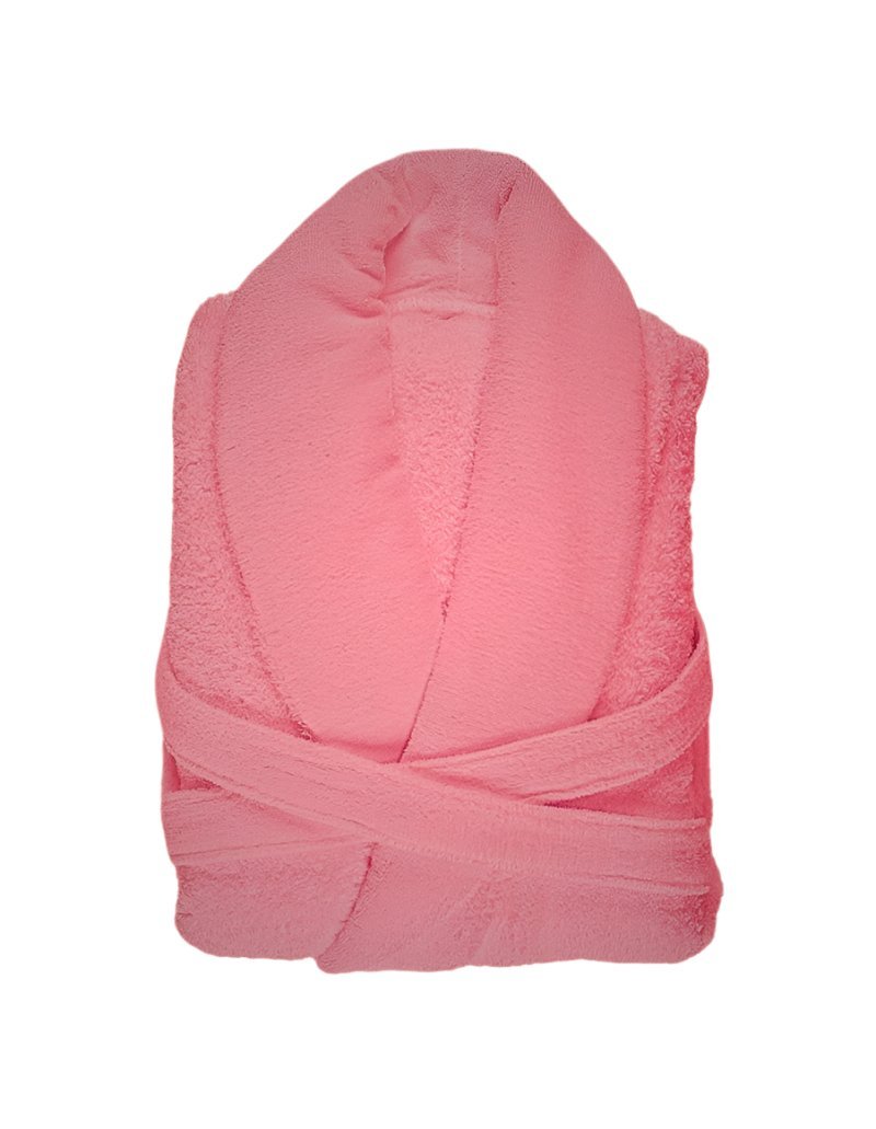 Bathrobe - Super Pile Flamingo Pink Robe Color 573 - Abyss Habidecor Giza Terrycloth Cotton