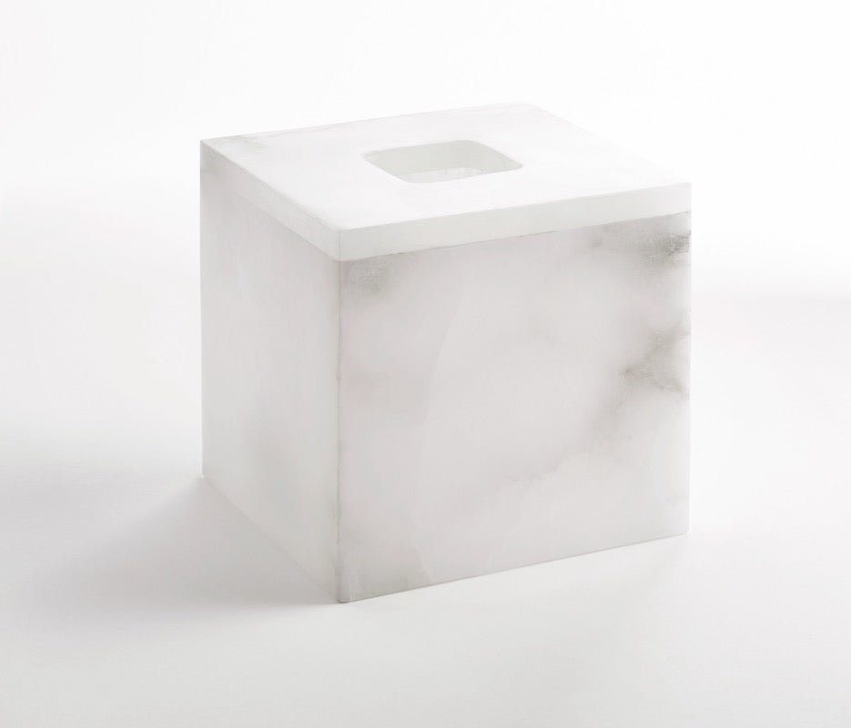 Alabaster Bath Accessories - Tissue Box Cover by Kassatex - Fig Linens and Home