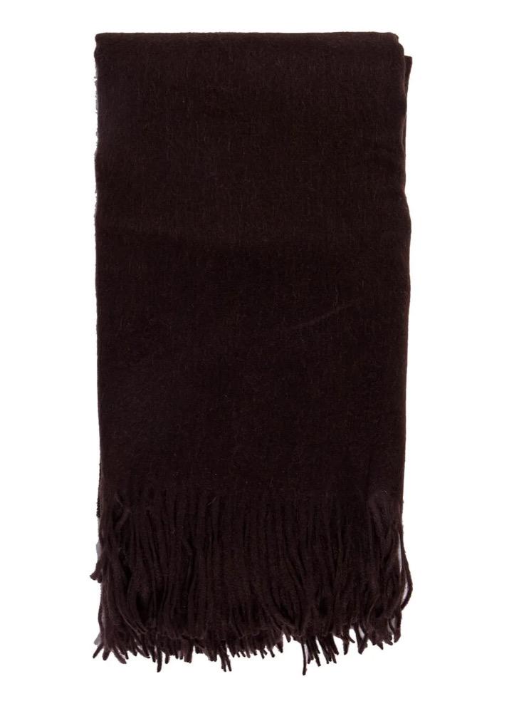 Alashan Classic Wool and Cashmere Throw Blanket - Espresso | Fig Linens