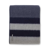 Alicia Adams Alpaca King Field Bed Blanket at Fig Linens and Home - Denim, Light Grey and Navy