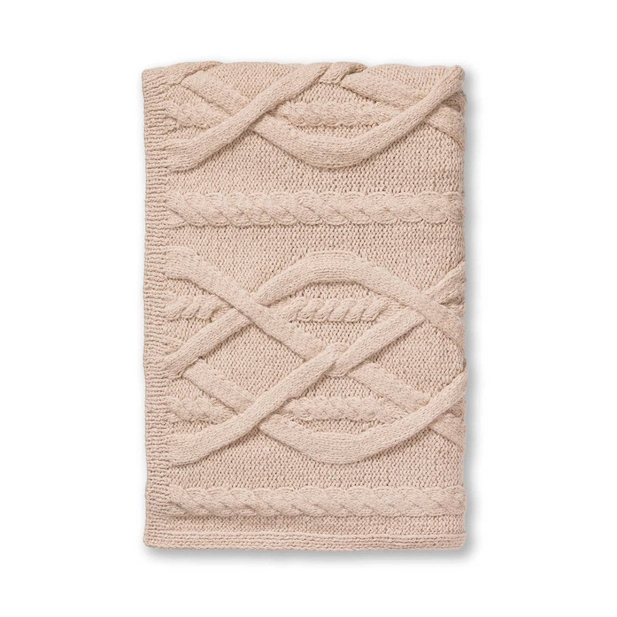 Alicia Adams Alpaca Buckley Throw in Beige at Fig Linens and Home
