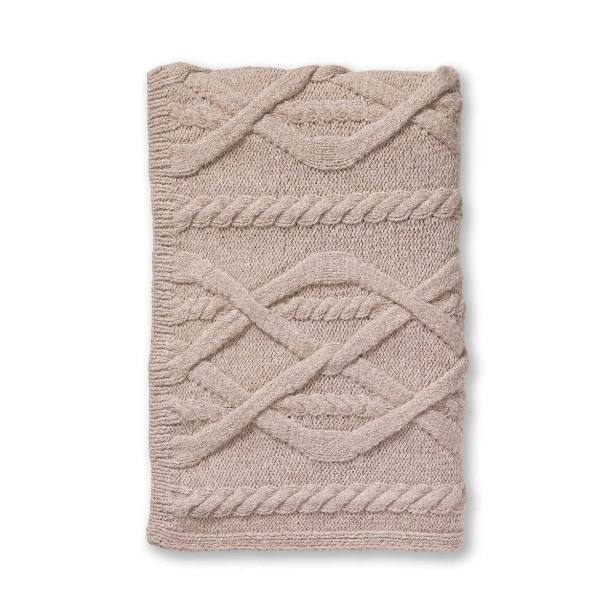 Alicia Adams Alpaca Buckley Throw in Light Taupe at Fig Linens and Home