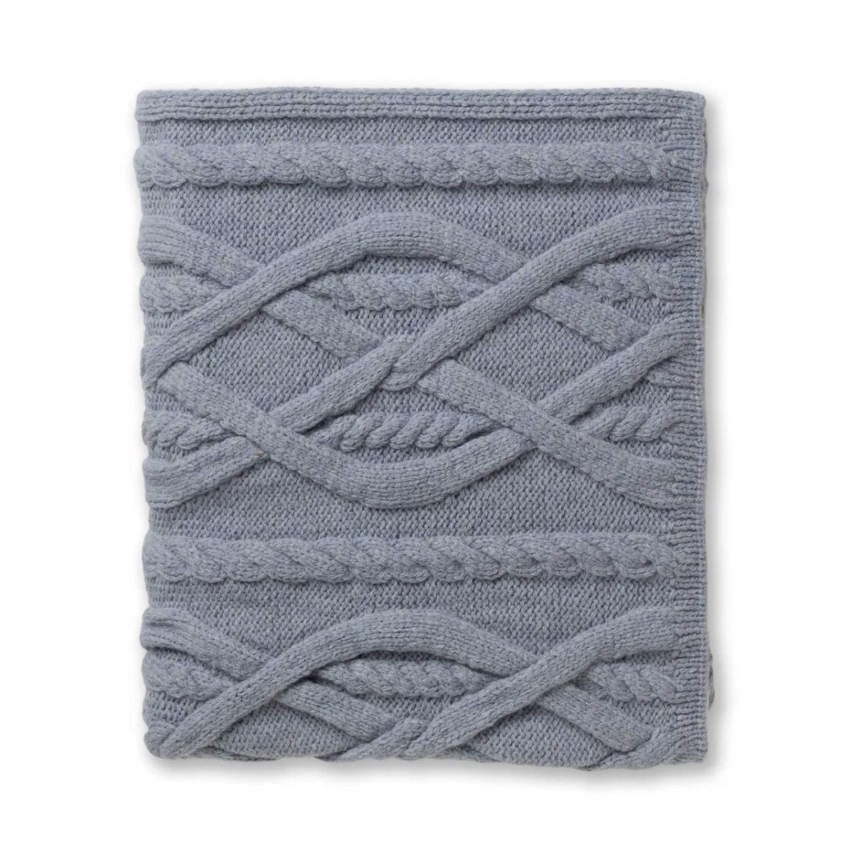 Alicia Adams Alpaca Buckley Throw in Chambray at Fig Linens and Home