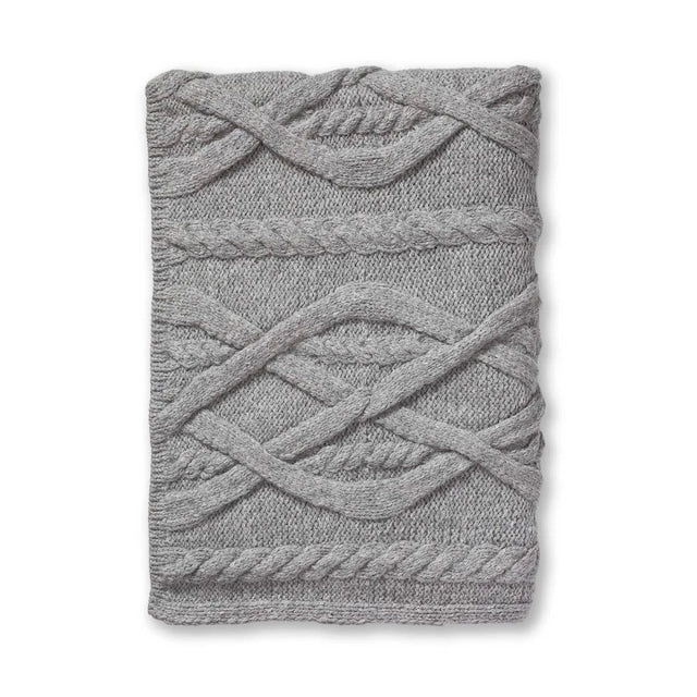 Alicia Adams Alpaca Buckley Throw in Light Grey at Fig Linens and Home