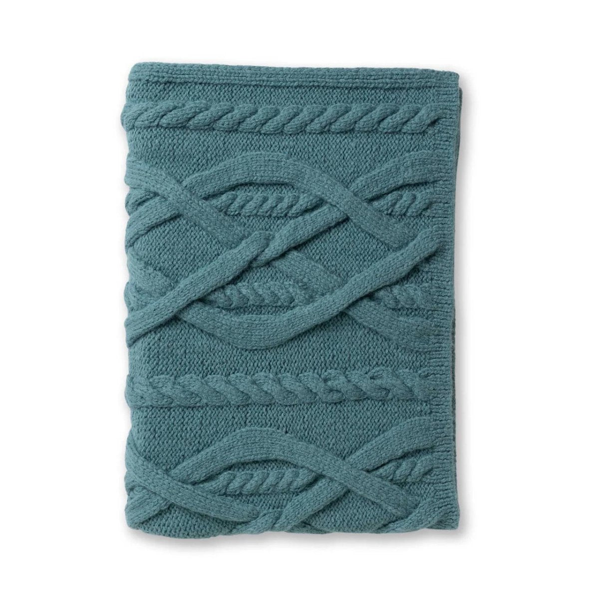 Alicia Adams Alpaca Buckley Throw in Teal at Fig Linens and Home