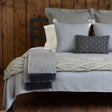 Alicia Adams Alpaca Buckley Throw in Light Grey- Lifestyle - Fig Linens and Home