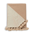 Alicia Adams Alpaca Bali Pompom Throw in Beige and Ivory | Luxury Throw Blankets at Fig Linens and Home