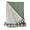 Alicia Adams Alpaca Bali Pompom Throw in Evergreen and Carbon | Luxury Throw Blankets at Fig Linens and Home