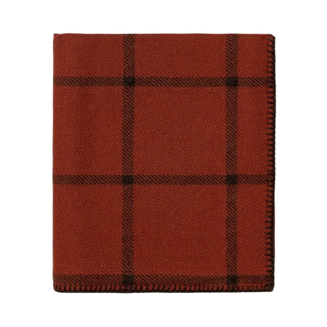 Alicia Adams Alpaca Graydon Throw - Rust and Chocolate Blanket at Fig Linens and Home