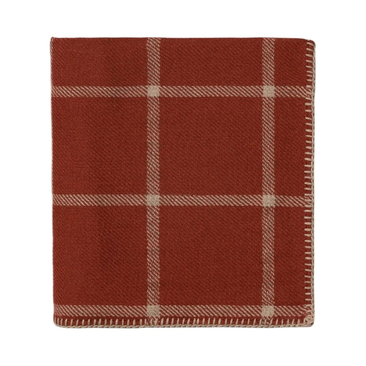 Alicia Adams Alpaca Graydon Throw in Rust and Light Taupe at Fig Linens and Home