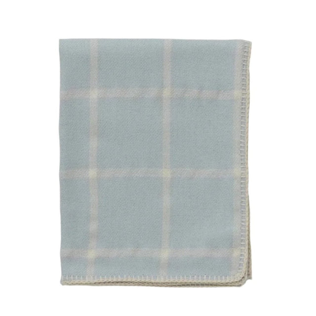 Alicia Adams Alpaca Graydon Throw in Spa Blue and Ivory at Fig Linens and Home