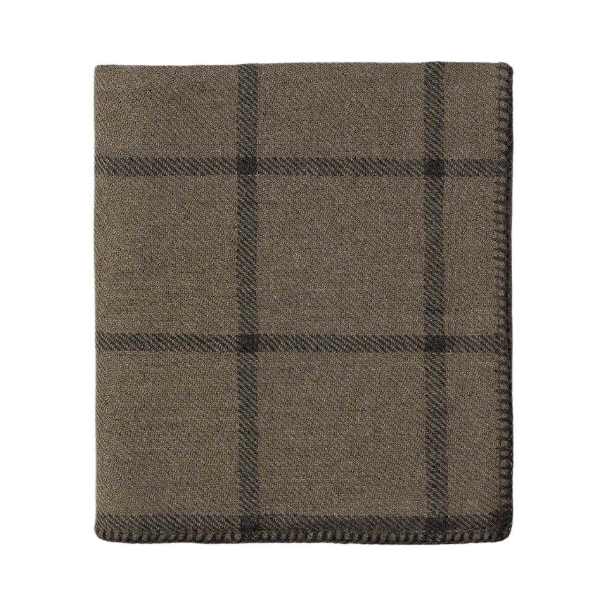 Alicia Adams Alpaca Graydon Throw in Moss and Charcoal Grey at Fig Linens and Home