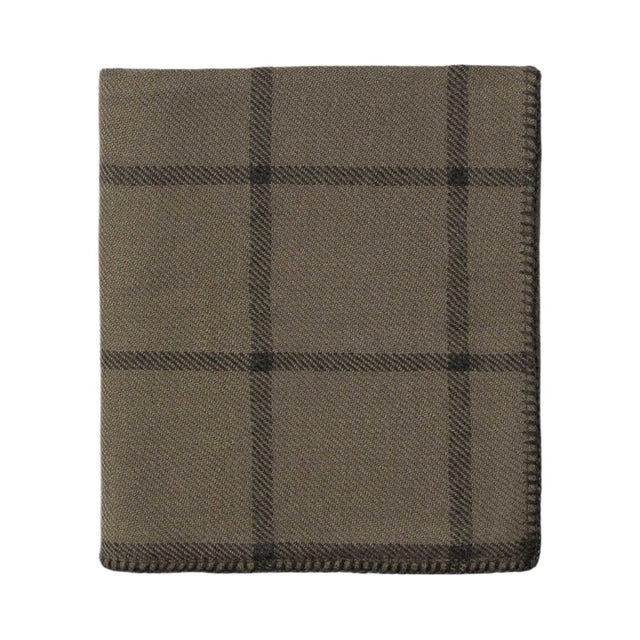 Alicia Adams Alpaca Graydon Throw in Moss and Charcoal Grey at Fig Linens and Home