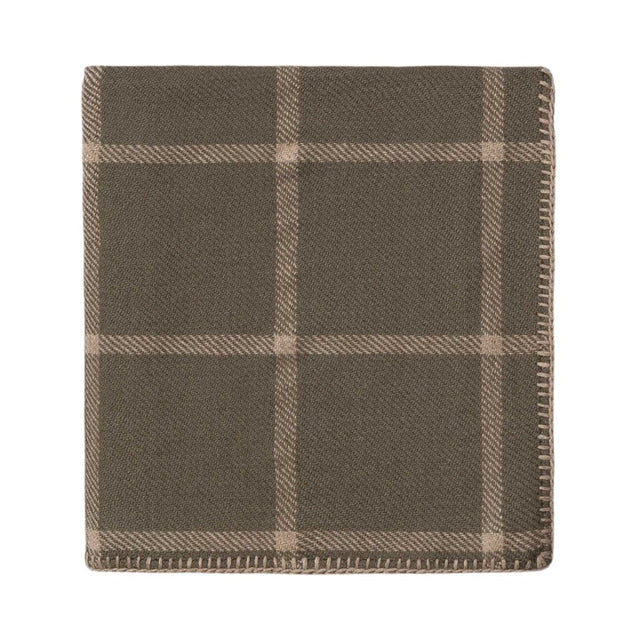 Alicia Adams Alpaca Graydon Throw in Moss and Light Taupe at Fig Linens and Home