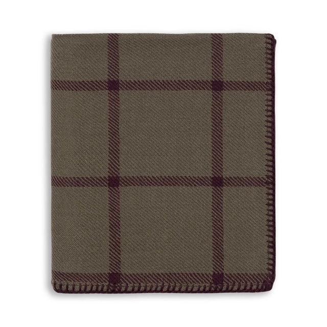 Alicia Adams Alpaca Graydon Throw Blanket in Moss green and deep purple - Fig Linens and Home