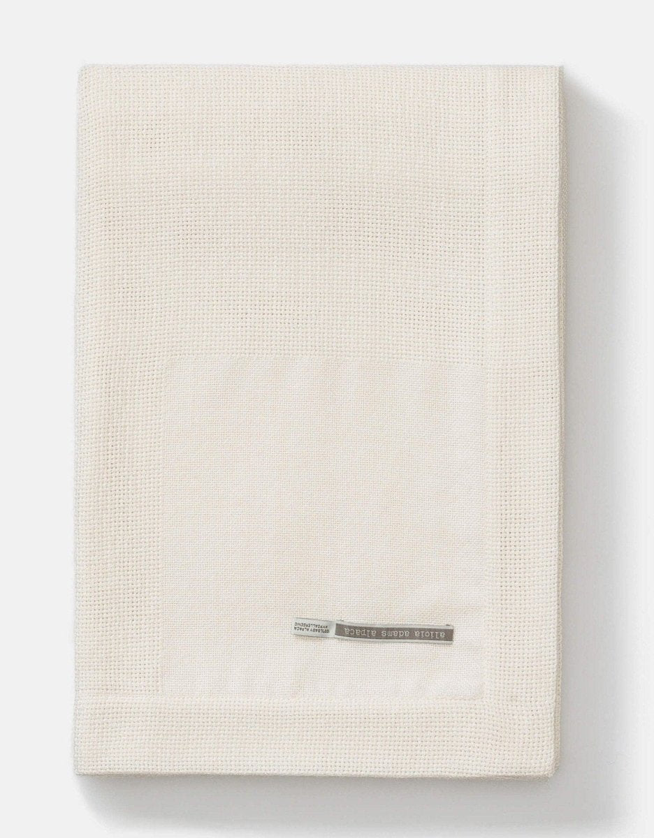 Alicia Adams Alpaca Ibiza White Throw by Alicia Adams Alpaca - 51" x 71" White at FIG LINENS AND HOME - 1