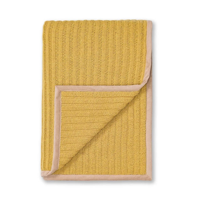 Alicia Adams Alpaca Rib Throw in French Yellow at Fig Linens and Home