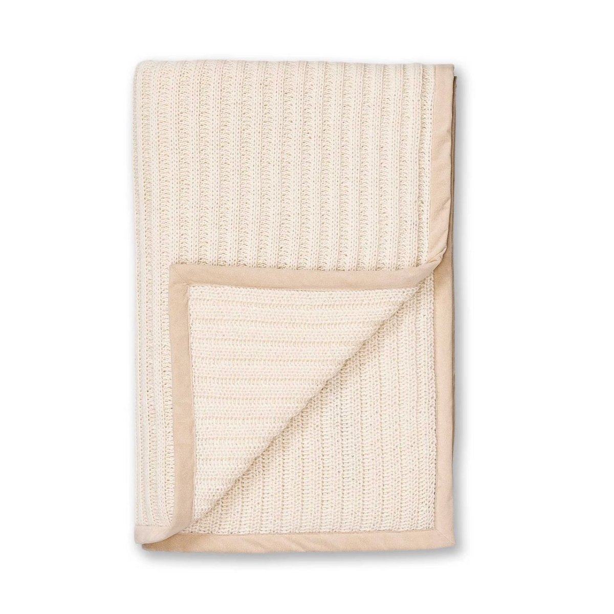 Alicia Adams Alpaca Rib Throw in Ivory at Fig Linens and Home