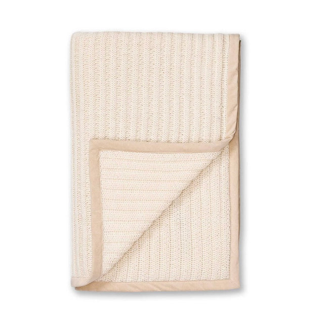 Alicia Adams Alpaca Rib Throw in Ivory at Fig Linens and Home
