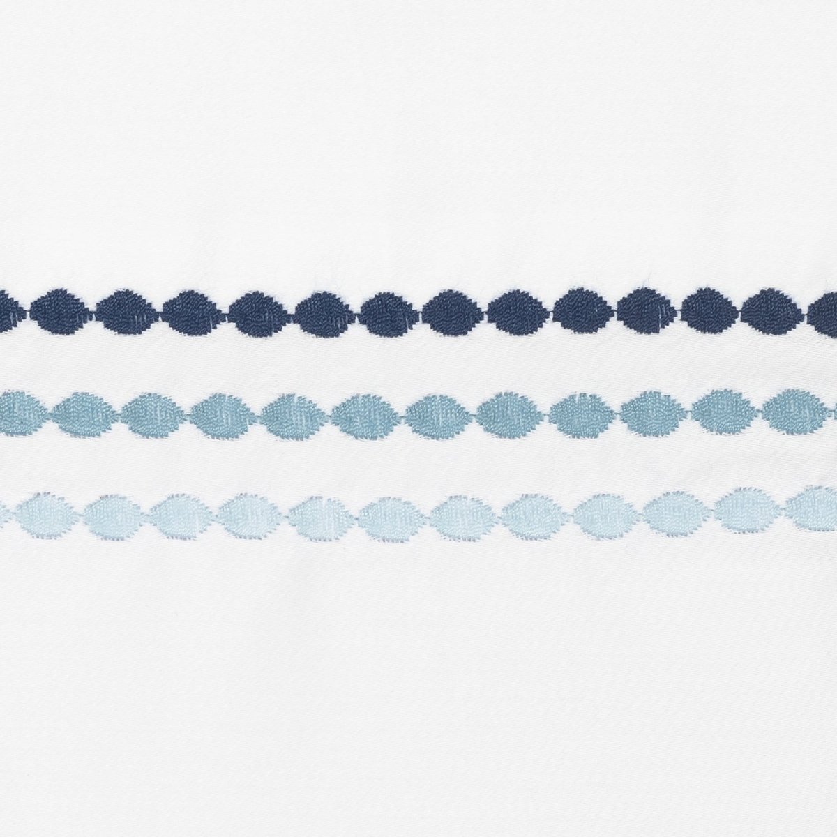 Matouk Amara Triple Pearl Full/Queen Flat 96 x 112 Sailor Blue - Fig Linens and Home