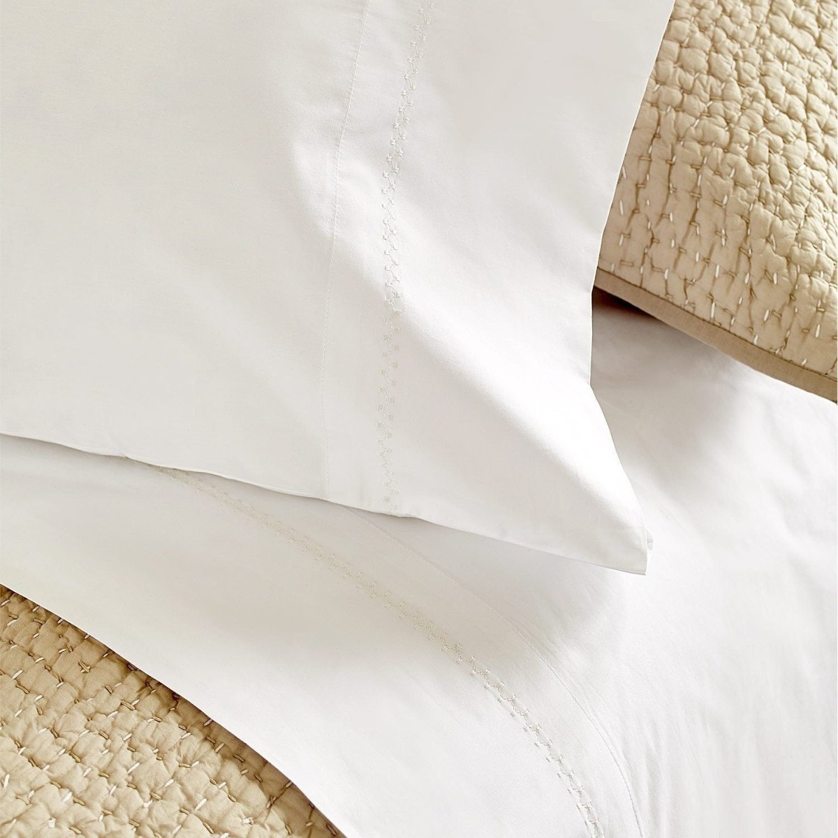 Bed Sheet Set - Organic Cotton Anketi Bedding by John Robshaw - Flat Sheet &amp; Cases
