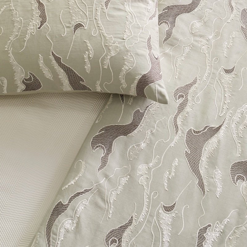 Ann  Gish Throw - Aranami Ocean at Fig Linens and Home - Bed End on Bed 1