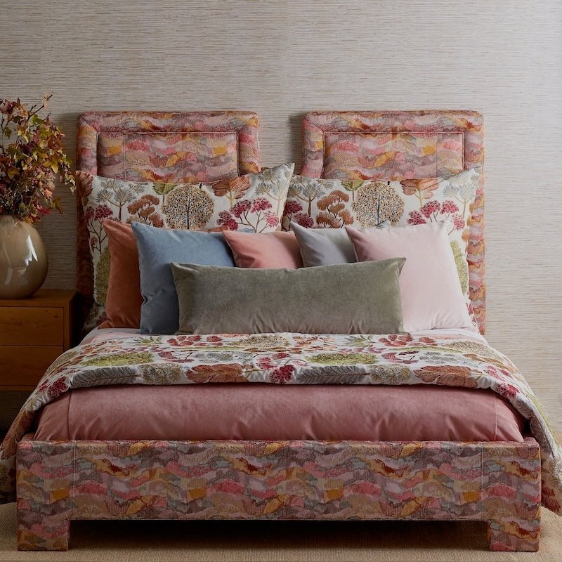 Ann Gish Throw - Lifestyle - Arcadia Padded Bed End at Fig Linens and Home