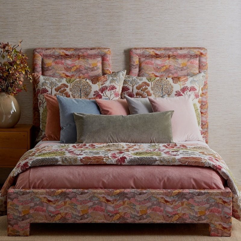 Ann Gish Throw Blanket - Arcadia Padded Bed End at Fig Linens and Home