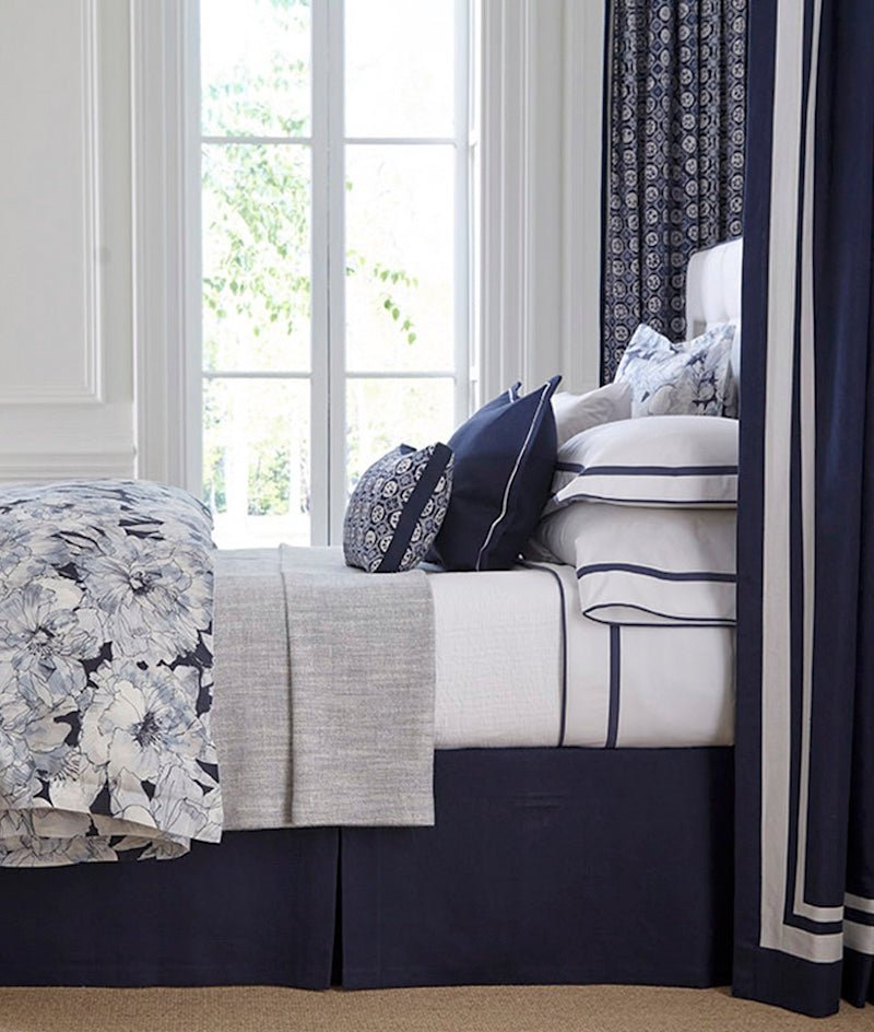 Legacy Linens - Ayrlies Indigo Bedding by Legacy Home made from Kravet Fabric