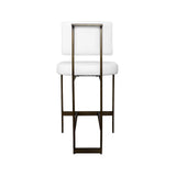 Baylor Bronze & White Vinyl Counter Stool