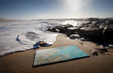 Abyss Habidecor Beach Bath Rug Turquoise 370 at Fig Linens and Home - View 4
