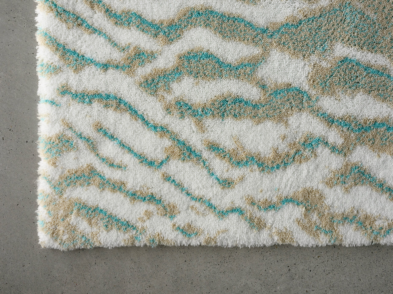 Abyss Habidecor Beach Bath Rug Turquoise 370 at Fig Linens and Home - View 6