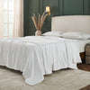 Ultima Organic Cotton Blanket by Orchids Lux Home - King White Bed Cover at Fig Linens and Home