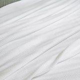 Ultima Organic Cotton Blanket by Orchids Lux Home - King White Fabric Detail at Fig Linens and Home