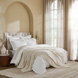 Ultima Organic Cotton Blanket by Orchids Lux Home - King Sand Bed Cover 2 at Fig Linens and Home
