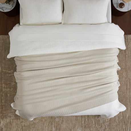 Ultima Organic Cotton Blanket by Orchids Lux Home - King Sand Bed Cover 3 at Fig Linens and Home
