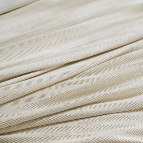 Ultima Organic Cotton Blanket by Orchids Lux Home - Sand Queen Fabric Detail at Fig Linens and Home